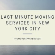 Last Minute Moving Services in New York City